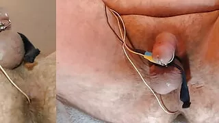 Long estim session.  Once the pre started flowing I managed to dribble all over the camera facial style.