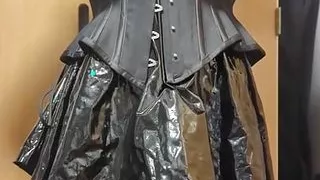 sissy corset lacing and lock