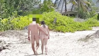 Wife fucks a random fit guy on nudist beach while hubby is recording, Slut wife getting fucked on nudist beach by stranger,