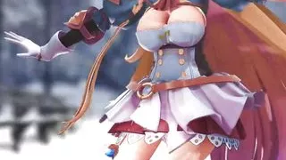 Cute Princess With Big Tits Dancing (3D HENTAI)
