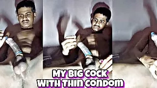 Indian boy feeling horny and stroking his big cock