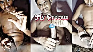 Sexy boy masturbation his big cock at midnight