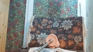 Anal fuck machine big dildo