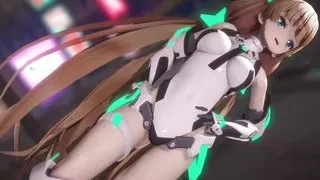 Cute Android Teen Dancing + Gradual undressing (3D HENTAI)