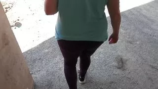 Hard Titslapping under trainbridge