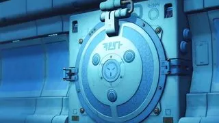 Sci-fi soldier fucks hard a hot woman with huge boobs in the lab