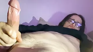 Male cumshot orgasm using fleshlight with dick cream