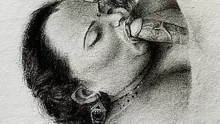 Erotic Art Of a Sexy Desi Indian Milf Bhabhi Giving Blowjob To Her Devar Lofi ASMR