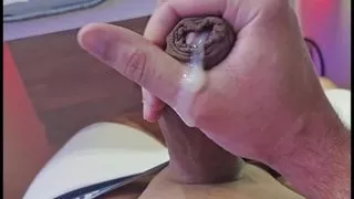 Horny boy cumming all over, Home made solo action