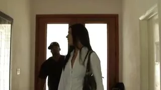 Black bull pick up brunette girl from car and give her what she want