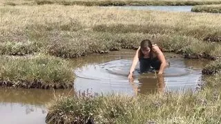 Playing in the muddy Estuary