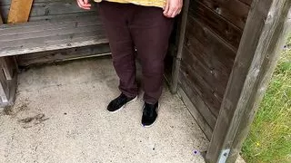 Titslapping at public busstop