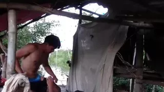 Pinoy Muscle has sex with his boss in his front yard