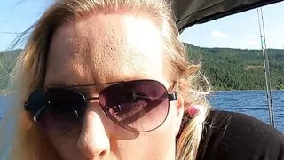 Masturbating on a PUBLIC lake - If only the other boaters knew!