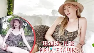 Ersties - Hot Blonde Masturbates In a Public Place