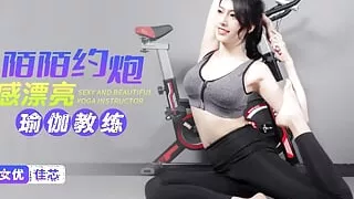 Fucked hottie Asian Yoga coach in the gym and filled creampie her puss