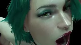 Hot Girl with Green Hair is getting Fucked from Behind: 3D Porn Short Clip