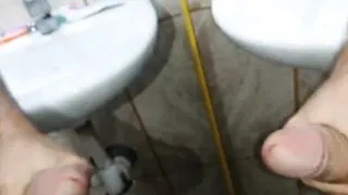 ejaculation in front of the mirror