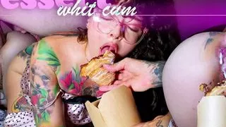 My stepson asks me to teach him how to give a blowjob, he fucking my ass and filling it with cum.