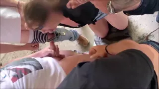 formidable bukkake en exterieur