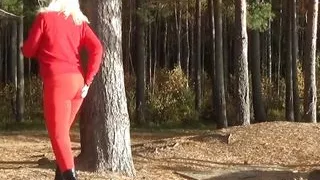 Big ass in Leggings red