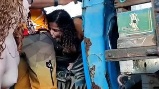 My friend and I went to lock inside an old walk