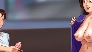 Summertime Saga #61 - HORNY Tenant Need To CUM on His Landlady Breasts