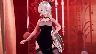 Sexy Dance in Chinese Dress + Black Stockings