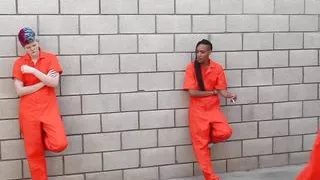 Prison girls in fight conflict get arresting for sex by lesbian guards