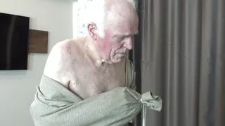 The dancing grandpa clown! The sadistic home nurse's amusement object!