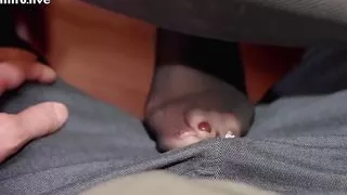 Beautiful big-breasted beauty having sex while working