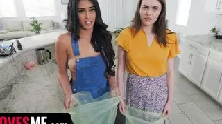 Activists Step Sisters Sophia Leone & Selina Bentz Convince Stepbro To Be Green - SisLovesMe