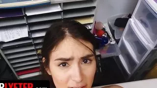 Topless Protestor Kitty Valance Gets Her Hairy Latin Pussy Drilled By Perv LP Officer - Shoplyfter