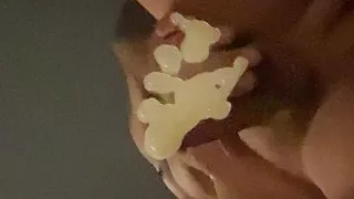 Beautiful cumshot on the mirror