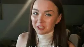 Sexy babe undresses before I fuck her