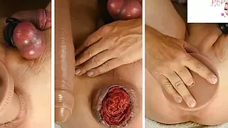 El Rey XL hard anal fuck - deep and rough in my horny ass - asshole fucked by hankeys dildo - Prolpase & Rosebud