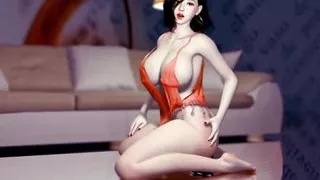 Beauty big boob wife solo with dildo - Hentai 3D Uncensored V337