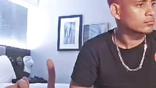 I masturbate in front of my webcam, with dildos which I use