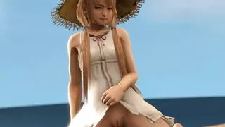 Marie Rose Riding Big SFM Cock On The Beach