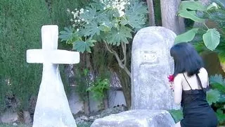Ugly Bitch Widow Fucked on Husband's Grave