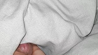 Step mom under blanket touching and handjob step son dick