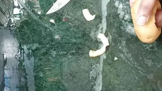 Potato pussy making home made sex Desi pussy big cook big penic