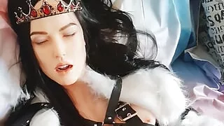 Beautiful male sexdoll gets a handjob and licks his own cum