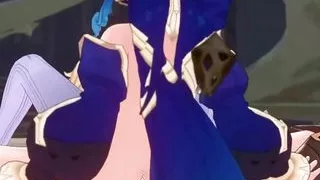 Genshin Impact - Layla - Sexy Cowgirl + Creampie