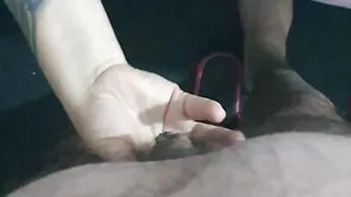 Lesbian step mom Touching and handjob for first time stepson