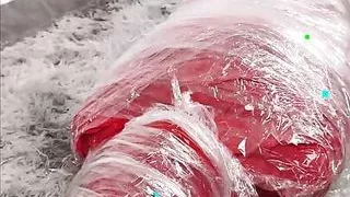 NANA Zentai and plastic 3 layers mummy bondage