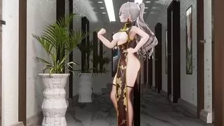 Tara - Girl In Sexy Chinese Dress Dancing + Sex Multiple Poses (3D HENTAI)