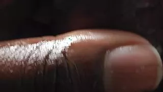 Pre Cum Sticky Black Cock Head Rubbing