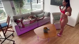 Behind the Scenes: Step daughter gets anal sex by stepdad