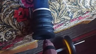 New electro stime cum and pumping dick. Vibrator huge cum